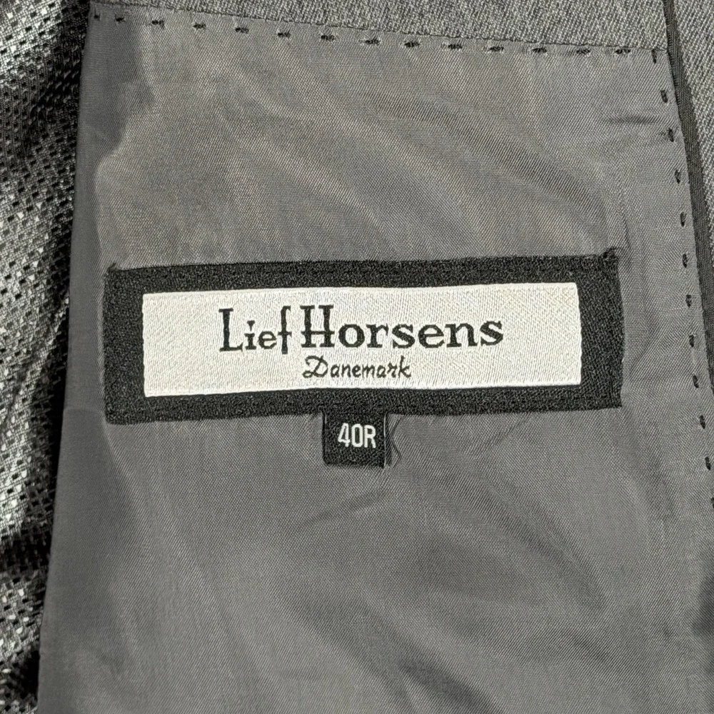 Lief Horsens‎ Blazer Mens 40R Gray Viscose Blend Stretch Jacket Sport Coat